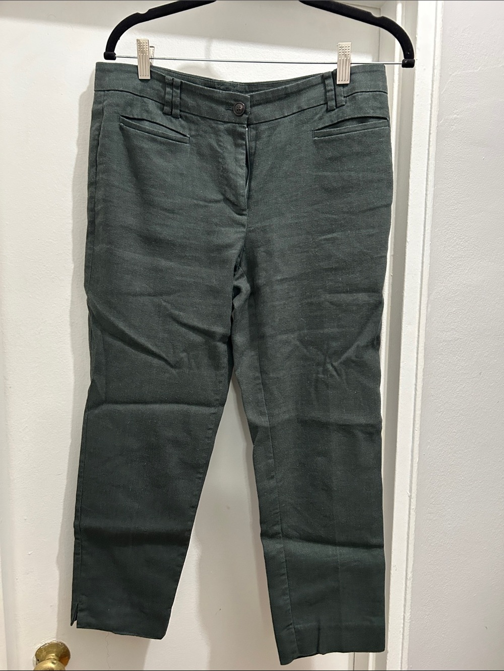 Ann Taylor Dark Olive Tailored Capri Pants
